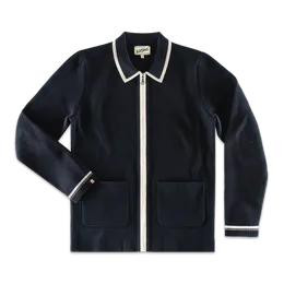 Brunswick Zip-Through Cardigan Navy