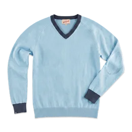 Bay V-Neck Jumper Blue
