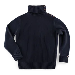 &SONS Ahab Submariner Rollneck Jumper Navy