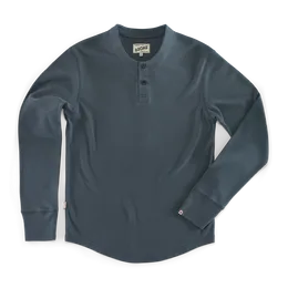 Bartel Long Sleeve Henley Storm Blue