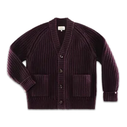 McQueen Max Knitted Cardigan Maroon