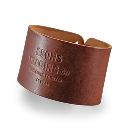 &SONS Leather Whiskey Glass Band Brown