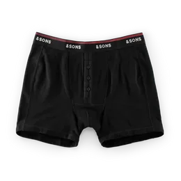 &SONS Essentials Boxer Shorts Black