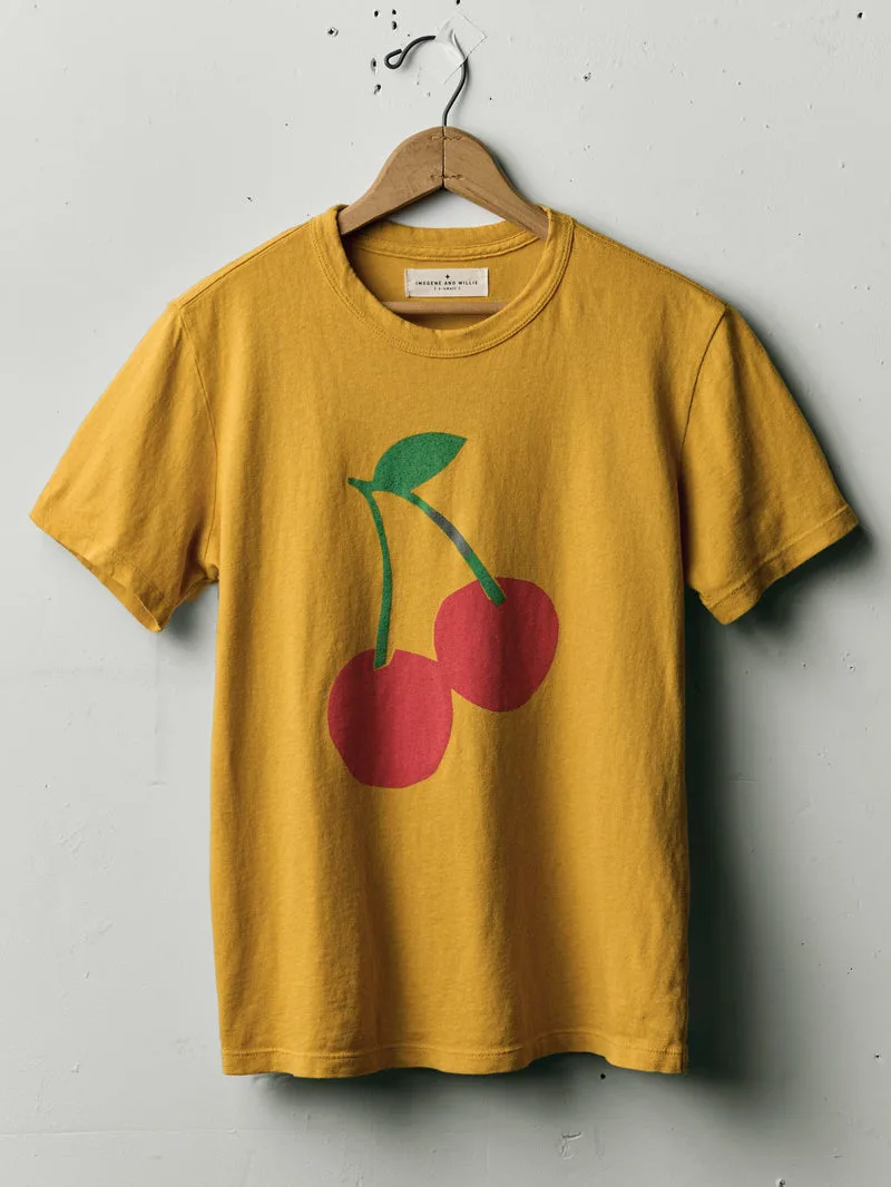 the "cherry" tee in gold