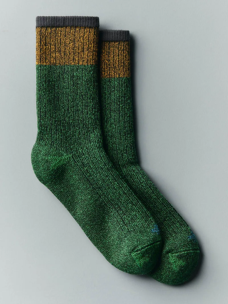 ribbed boot sock in fern