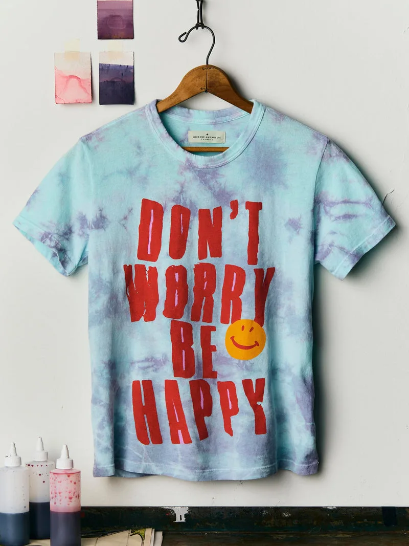 the "be happy" tee