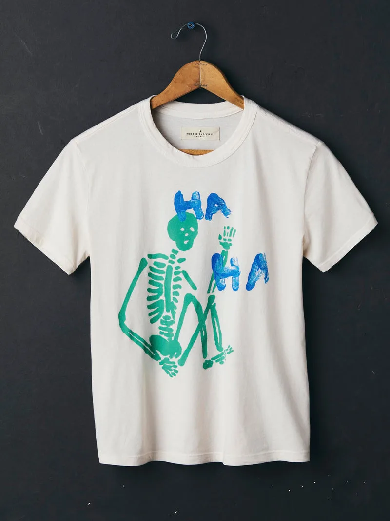the "last laugh" tee