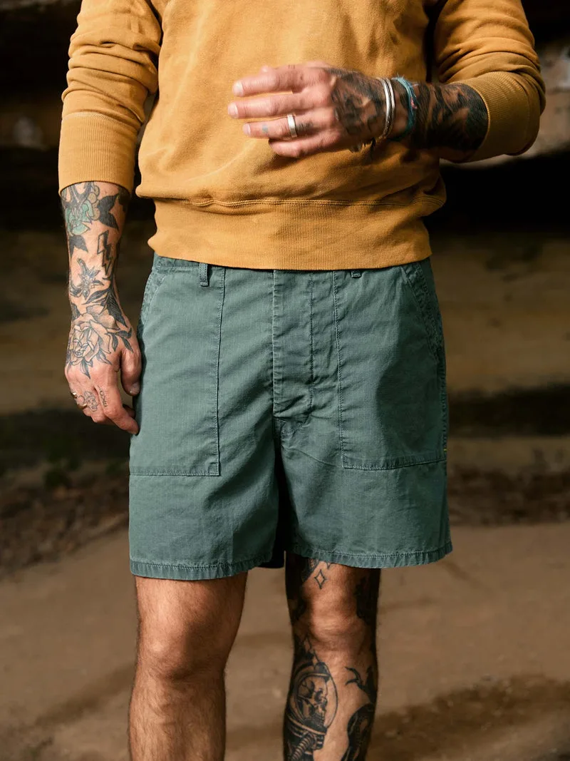 the ripstop fatigue short in slate