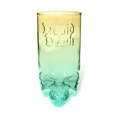 Trophy Skull Glass Tiki Mug Green