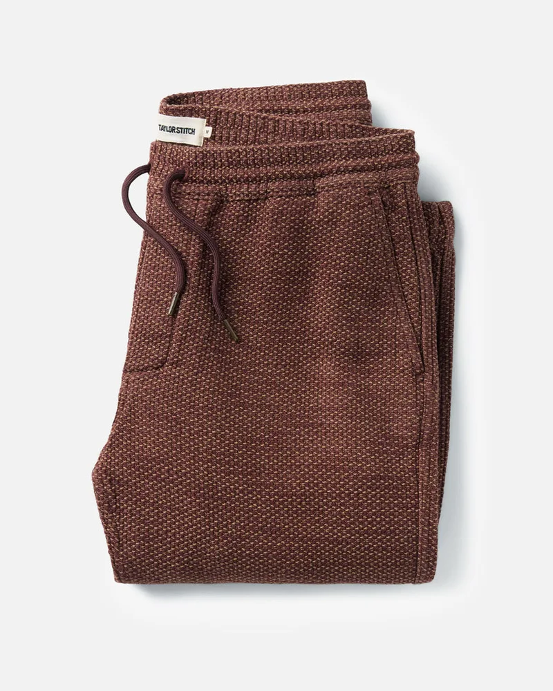 The Apres Pant in Black Cherry Sashiko