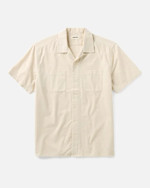 The Conrad Shirt in Heather Oat Pincord