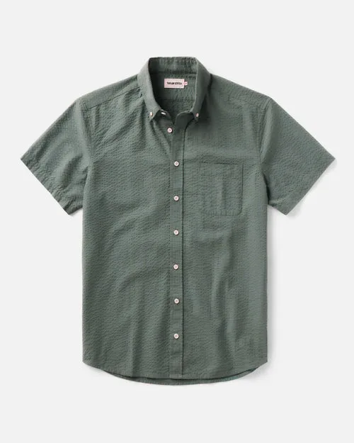 The Short Sleeve Jack in Deep Sea Seersucker