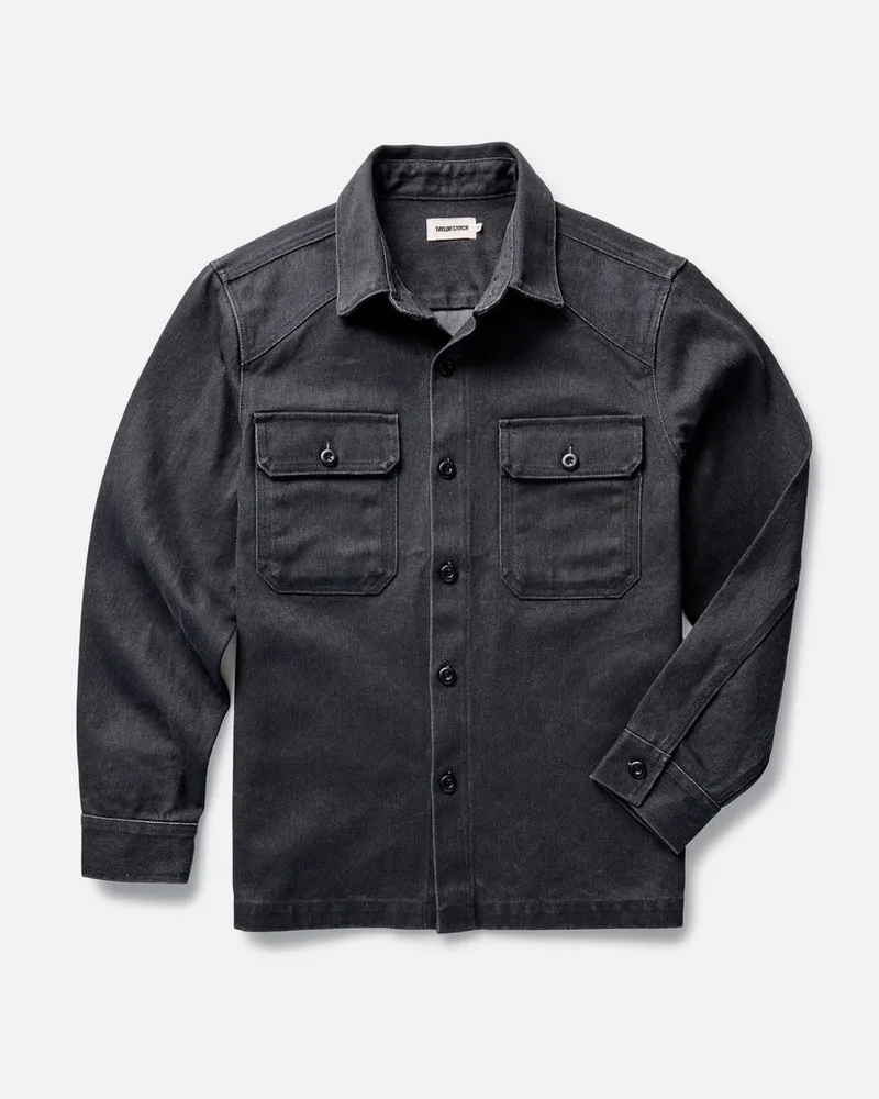 The Shop Shirt in Coal Chipped Canvas