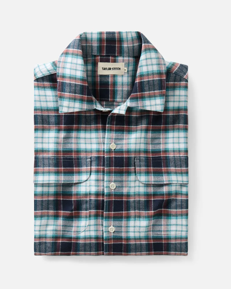 The Shore Shirt in Harbor Check Portuguese Flannel