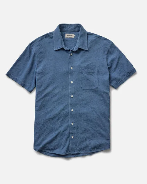The Short Sleeve California in Washed Indigo Slub