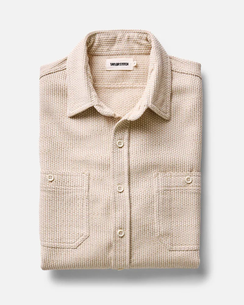 The Utility Shirt in Natural Sashiko