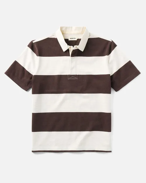 The Short Sleeve Rugby Shirt in Port Stripe