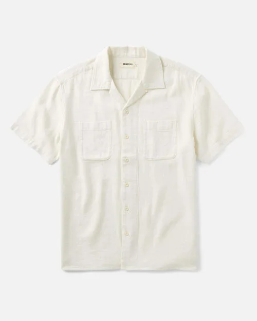 The Conrad Shirt in Vintage White Linen