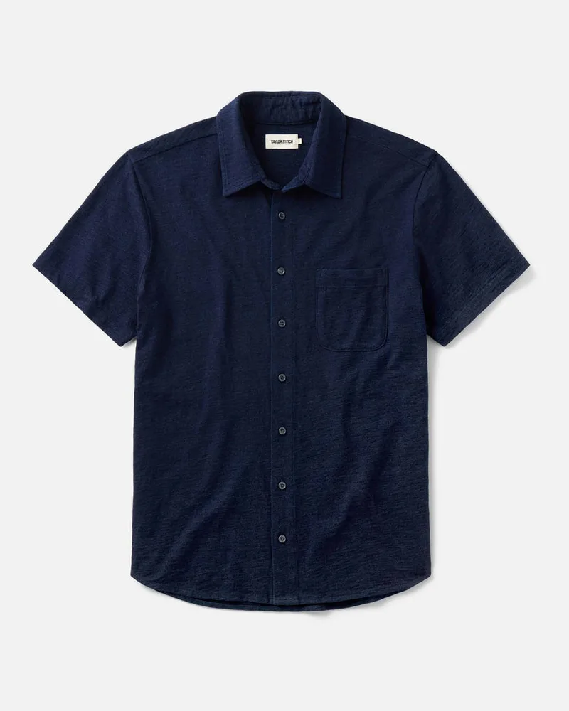 The Short Sleeve California in Rinsed Indigo Slub