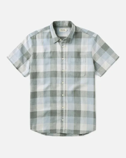 The Short Sleeve California in Overcast Check Hemp