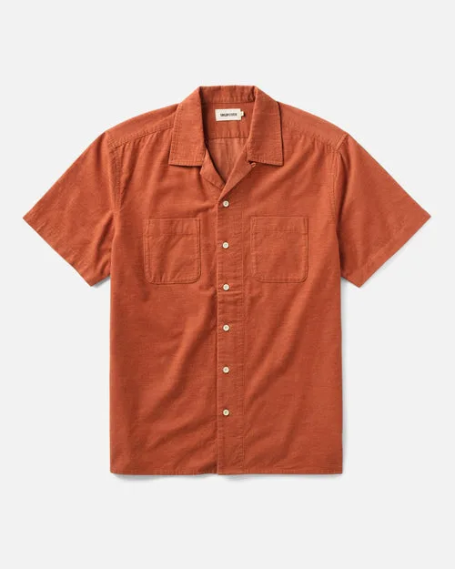 The Conrad Shirt in Heather Chili Pincord