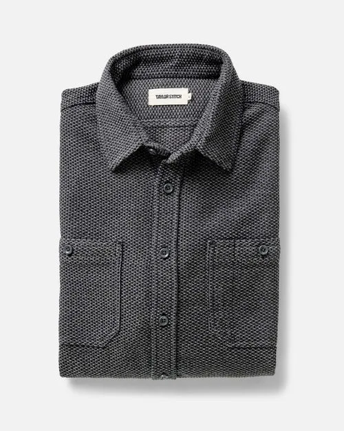 The Utility Shirt in Charcoal Sashiko
