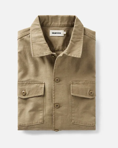 The Surplus Shirt in Field Khaki Reverse Sateen