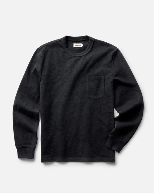 The Long Sleeve Shop Tee in Coal Twist