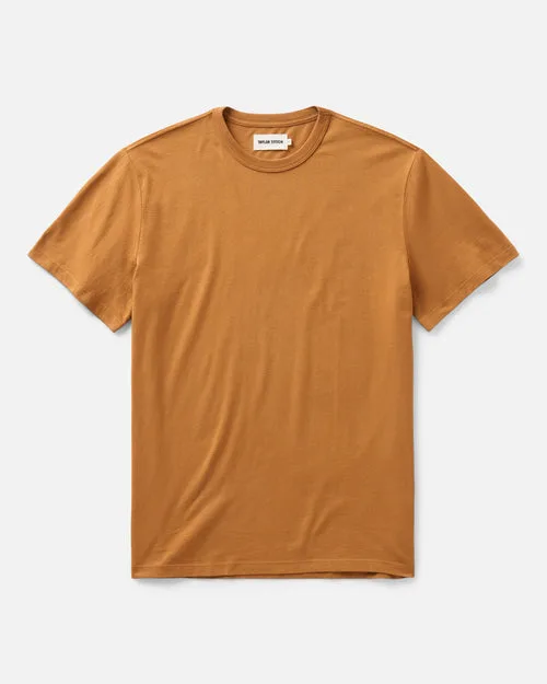 The Regenerative Cotton Tee in Saffron