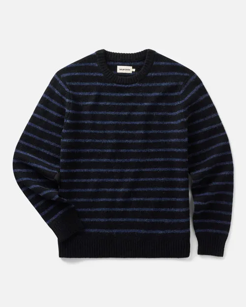 The Eastmoor Sweater in Coal Stripe Wool