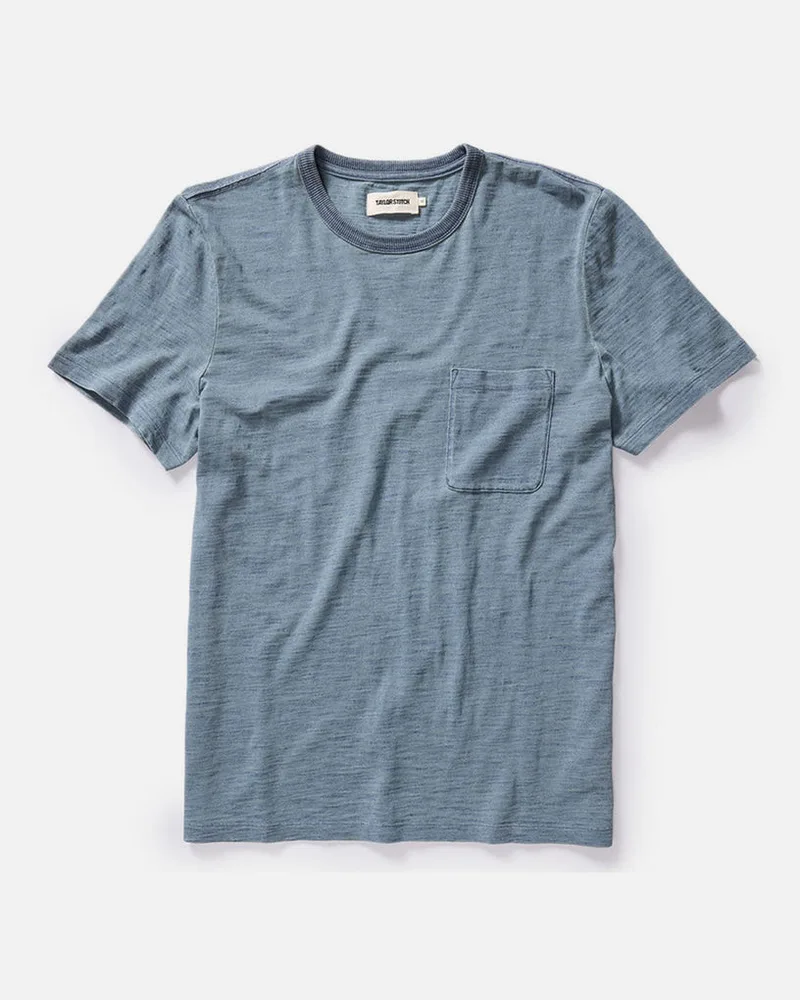 The Slub Tee in Washed Indigo