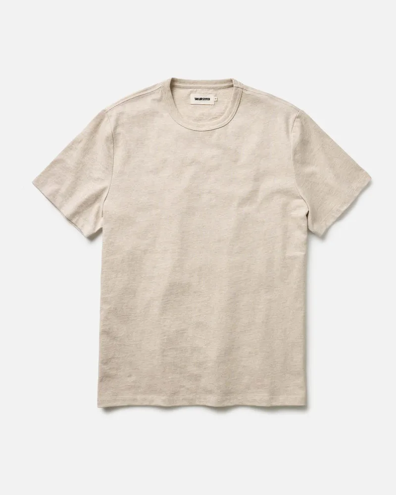 The Organic Cotton Tee in Heather Oat