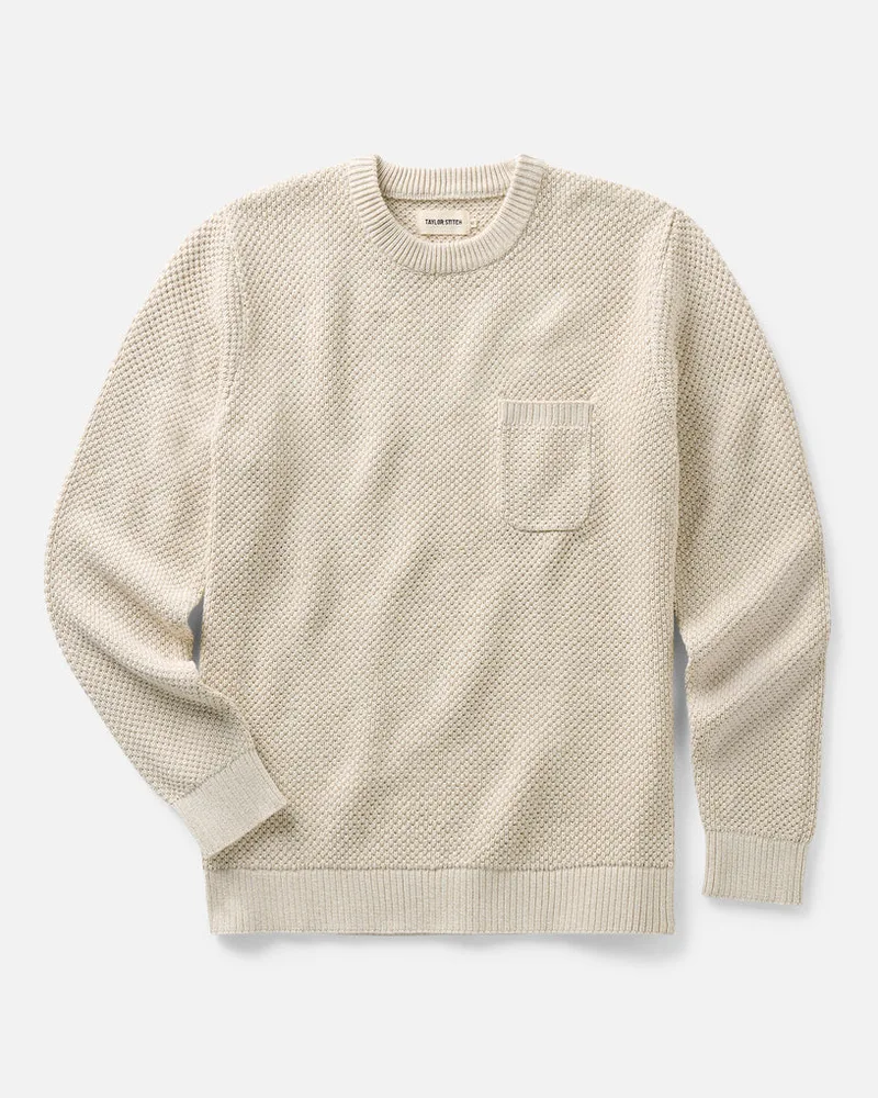 The Crawford Crew Sweater in Marled Natural