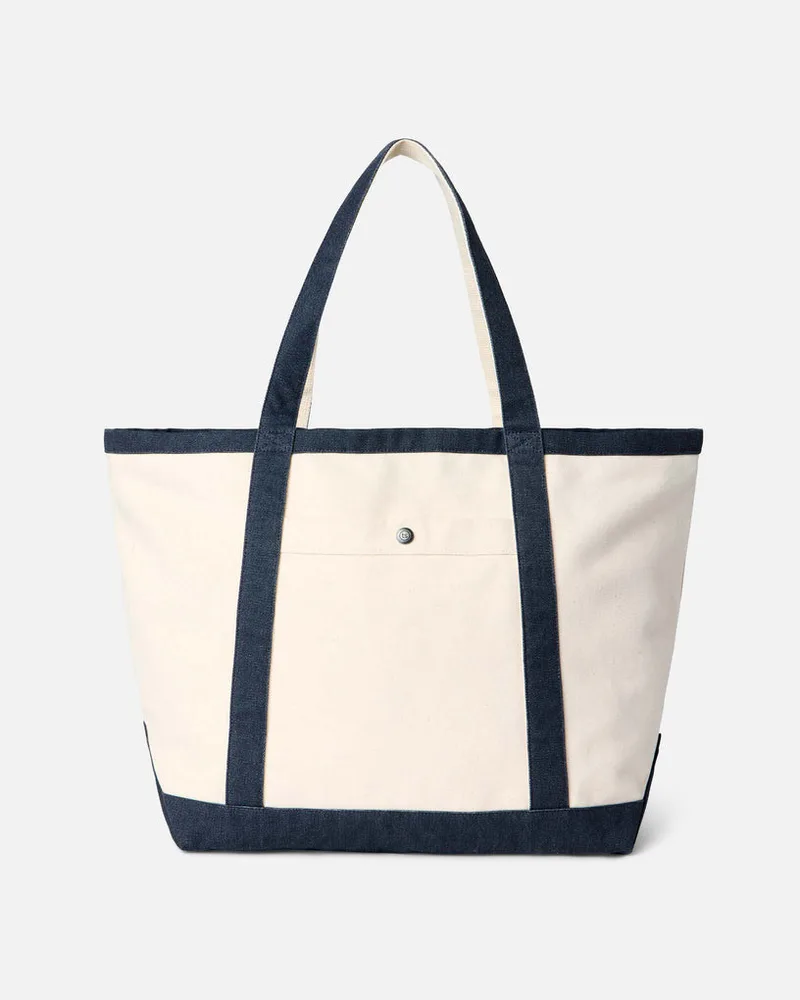 The Schooner Tote in Seeded Natural Chipped Canvas