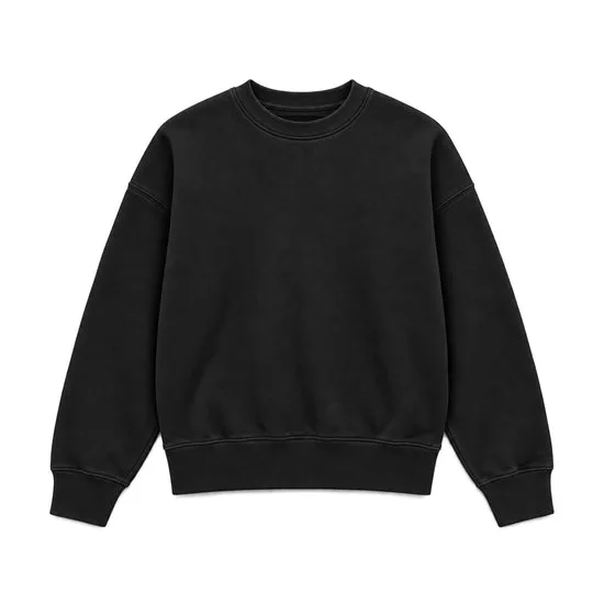 French Terry Dart Sweatshirt (Rinsed Black)