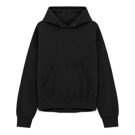 French Terry Dart Hoodie (Rinsed Black)