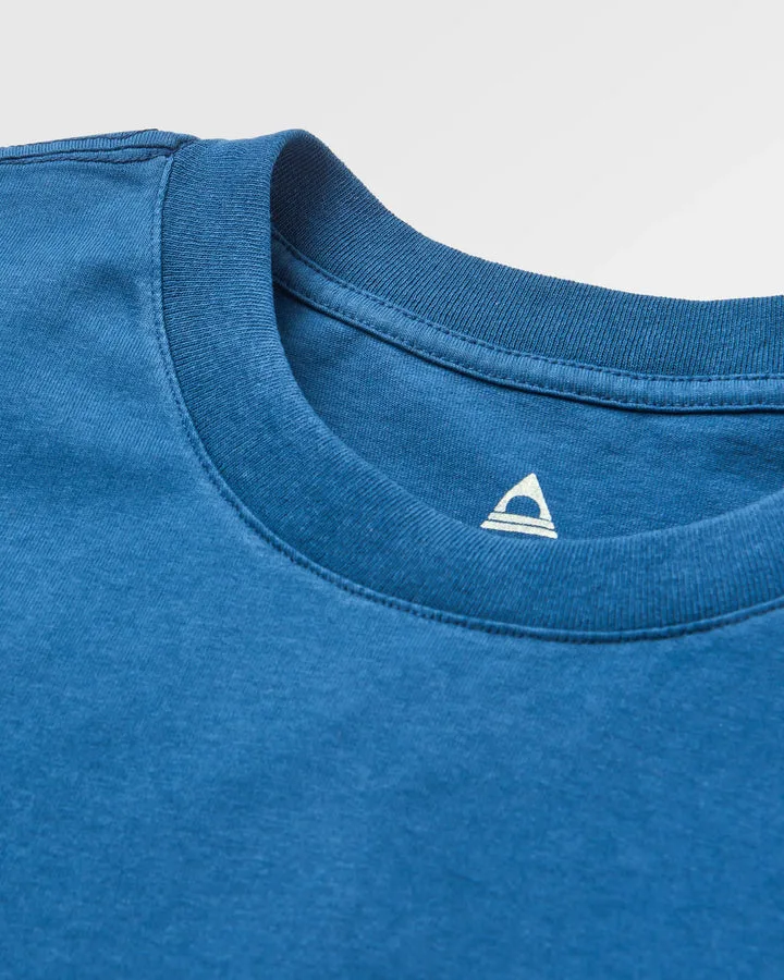 Laidback Recycled Cotton Relaxed Fit T Shirt Dark Denim