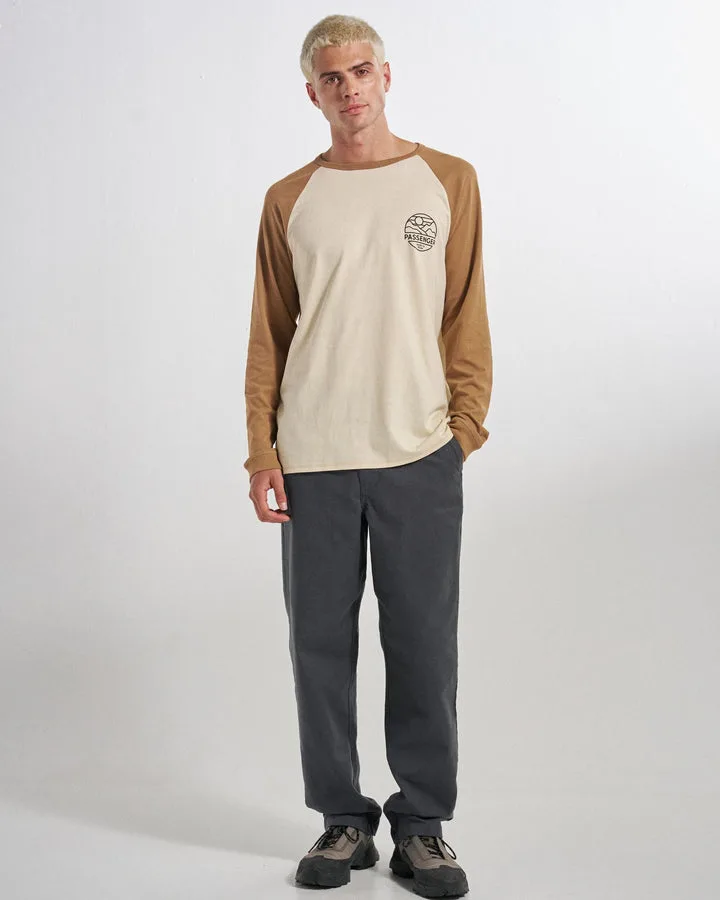 Laidback Relaxed Fit Ls T Shirt Raglan Birch Toffee
