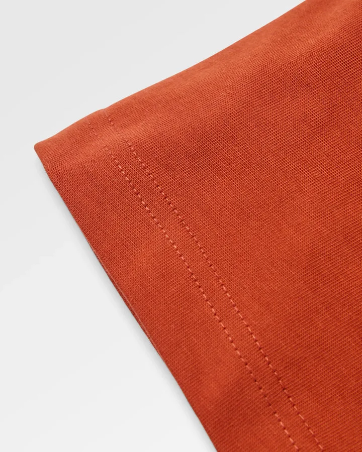 Heritage Organic Cotton Relaxed Fit T Shirt V2 Dark Rust