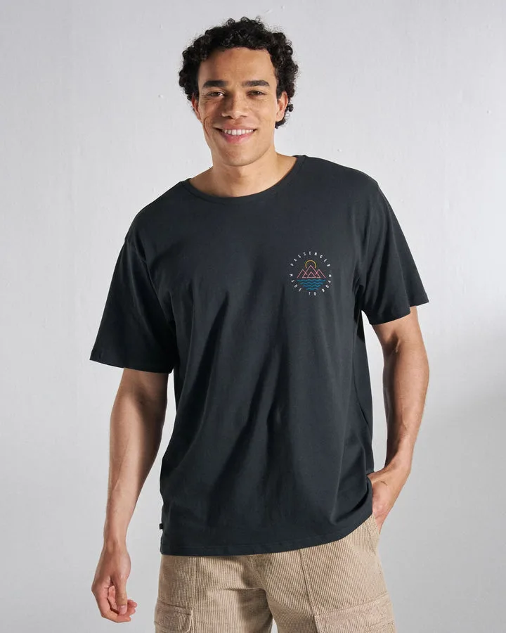 Escapism Recycled Cotton T Shirt Black