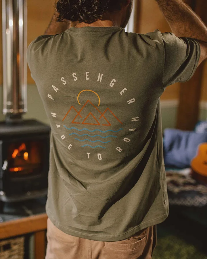 Escapism Recycled Cotton T Shirt Dusty Olive