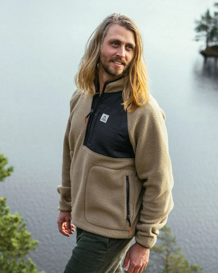 Offgrid 1 2 Zip Recycled Sherpa Fleece Biscuit