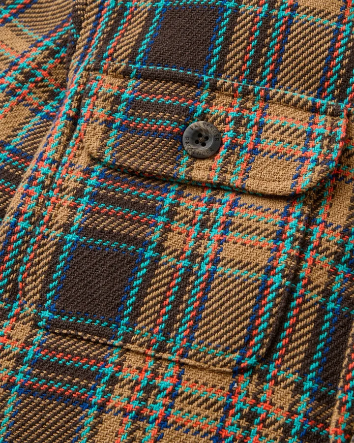 Island Heavy Twill Shirt V2 Caramel Espresso Check