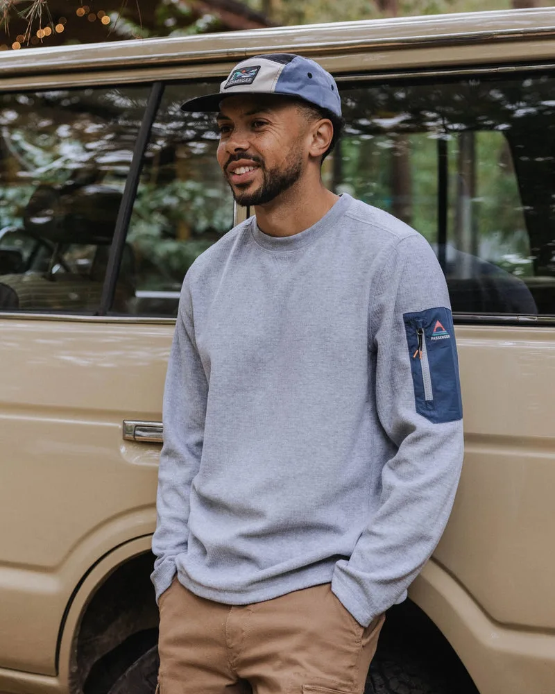 Forestscape Recycled Fleece Crew Grey Marl