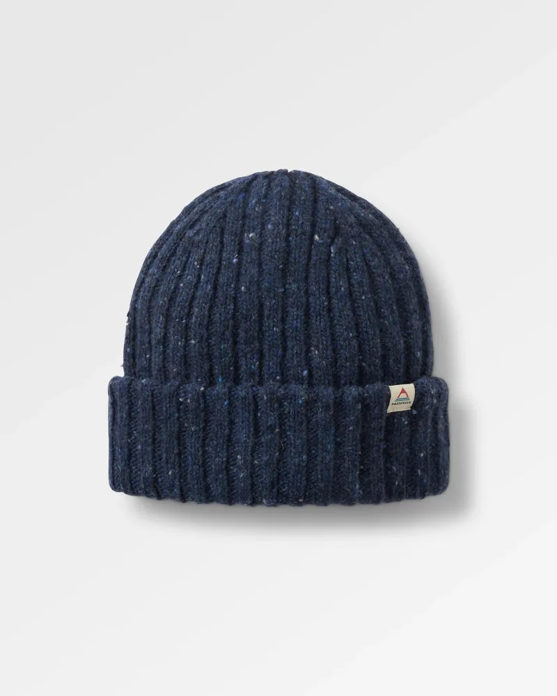 Fisherman Recycled Beanie Blue Navy