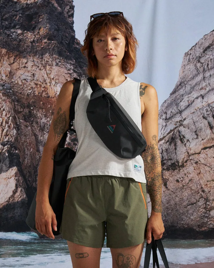 Tide Nylon Hip Pack - Black - Flatlay