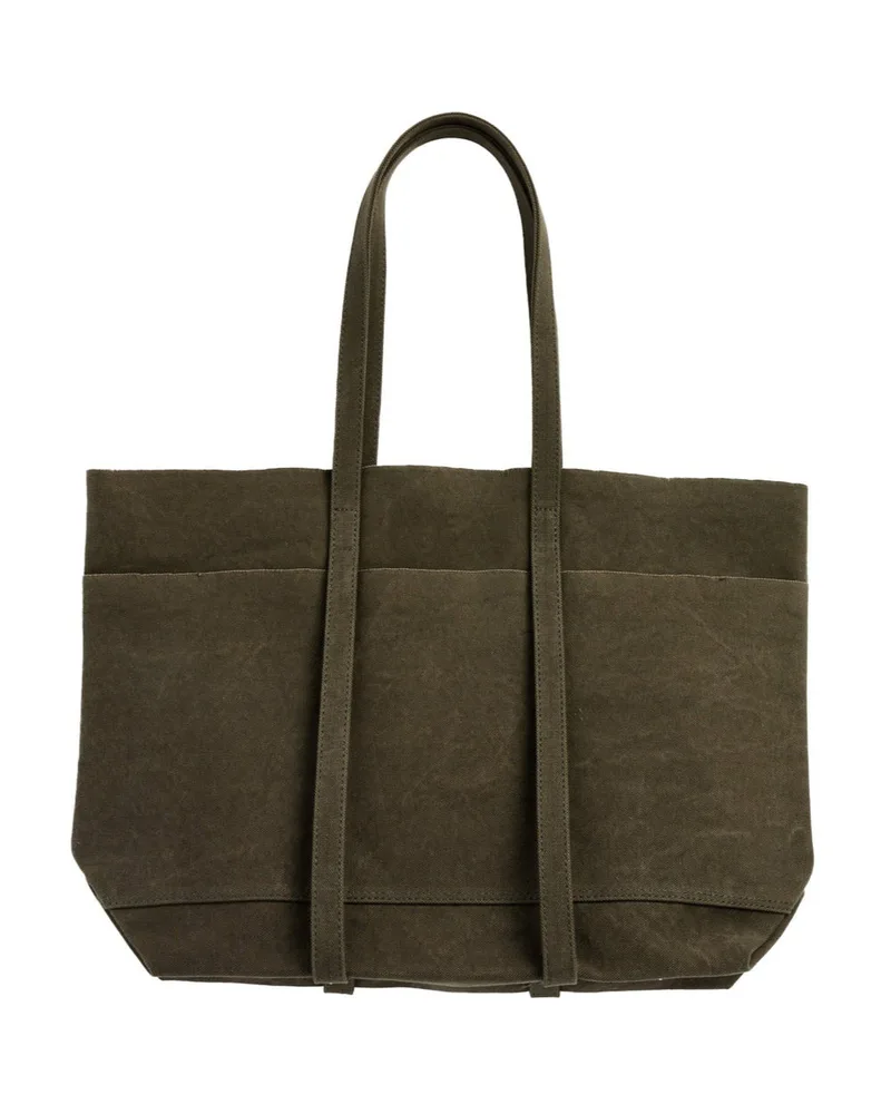 Washed Canvas 6 Pockets Tote Medium