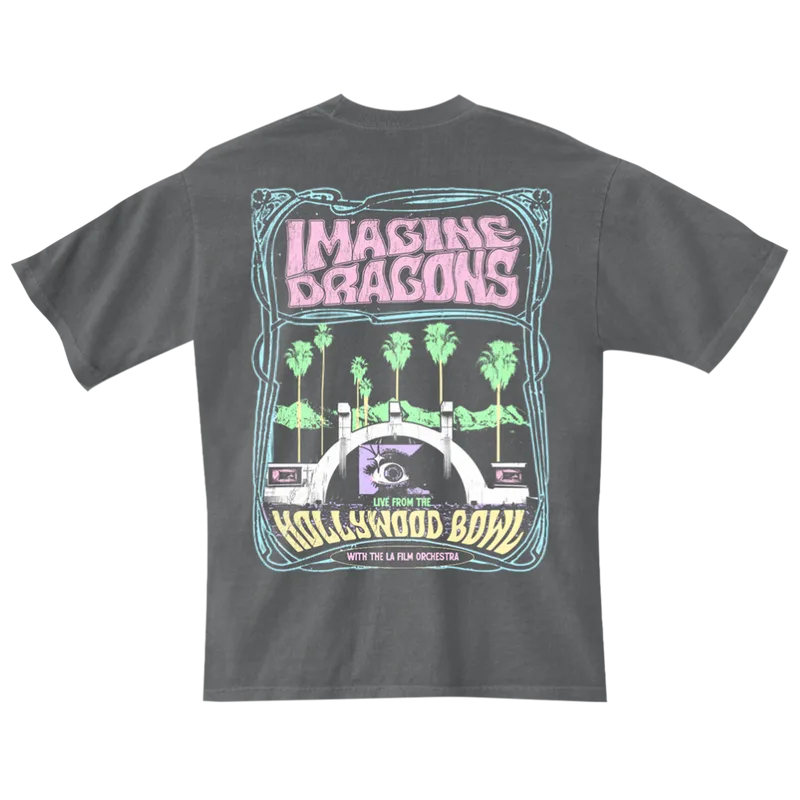 Live Hollywood Bowl Film Palm Tree Tee