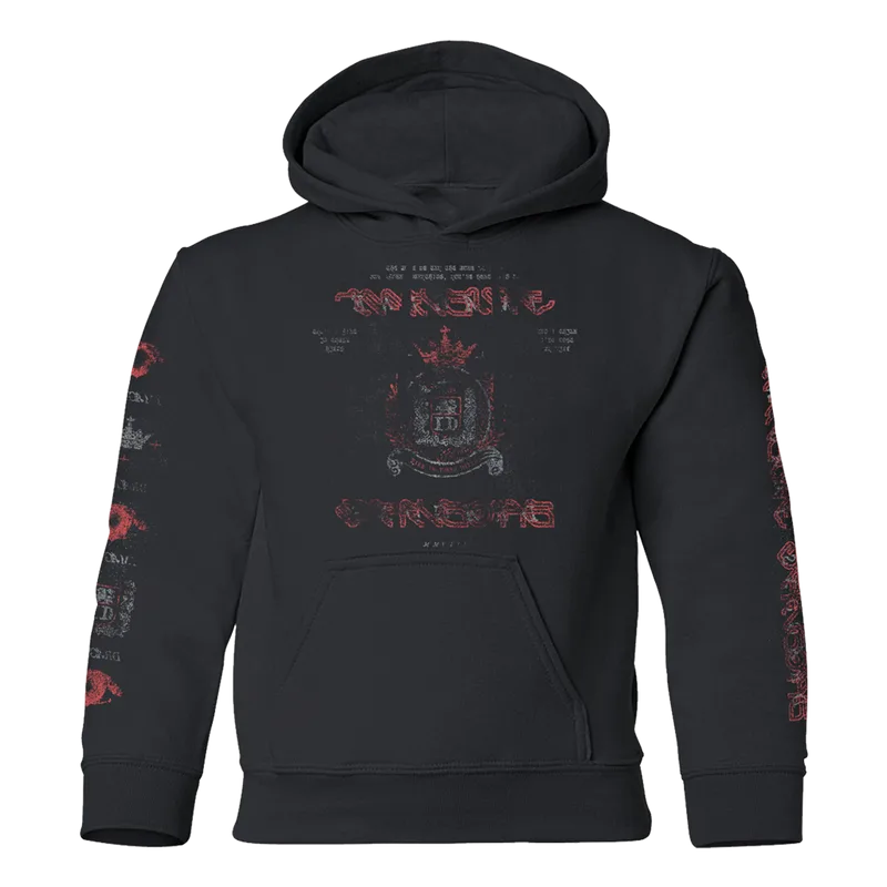 Crest Black Youth Hoodie