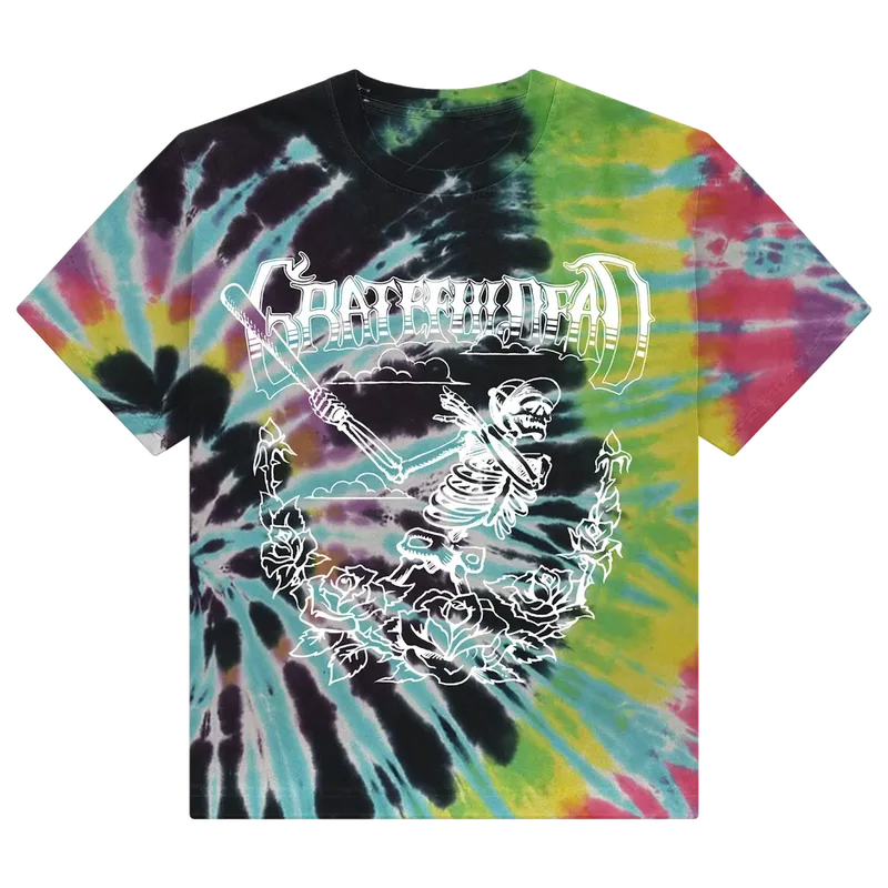 Baseball Skelly Tie Dye T Shirt